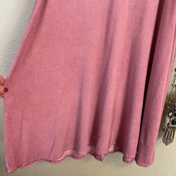 American Eagle AEO Pink Keyhole Tank Dress Dusty Rose Women's XXS Soft Flowy EUC - Picture 8 of 10